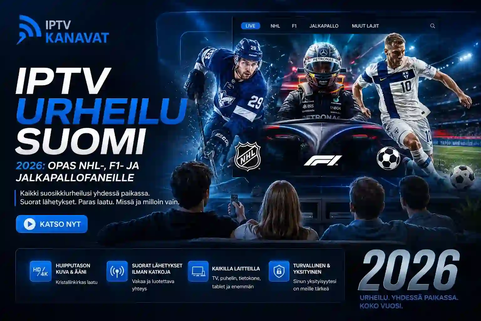 iptv urheilu suomi – NHL:n, F1:n ja jalkapallon katselu suomalaisessa olohuoneessa