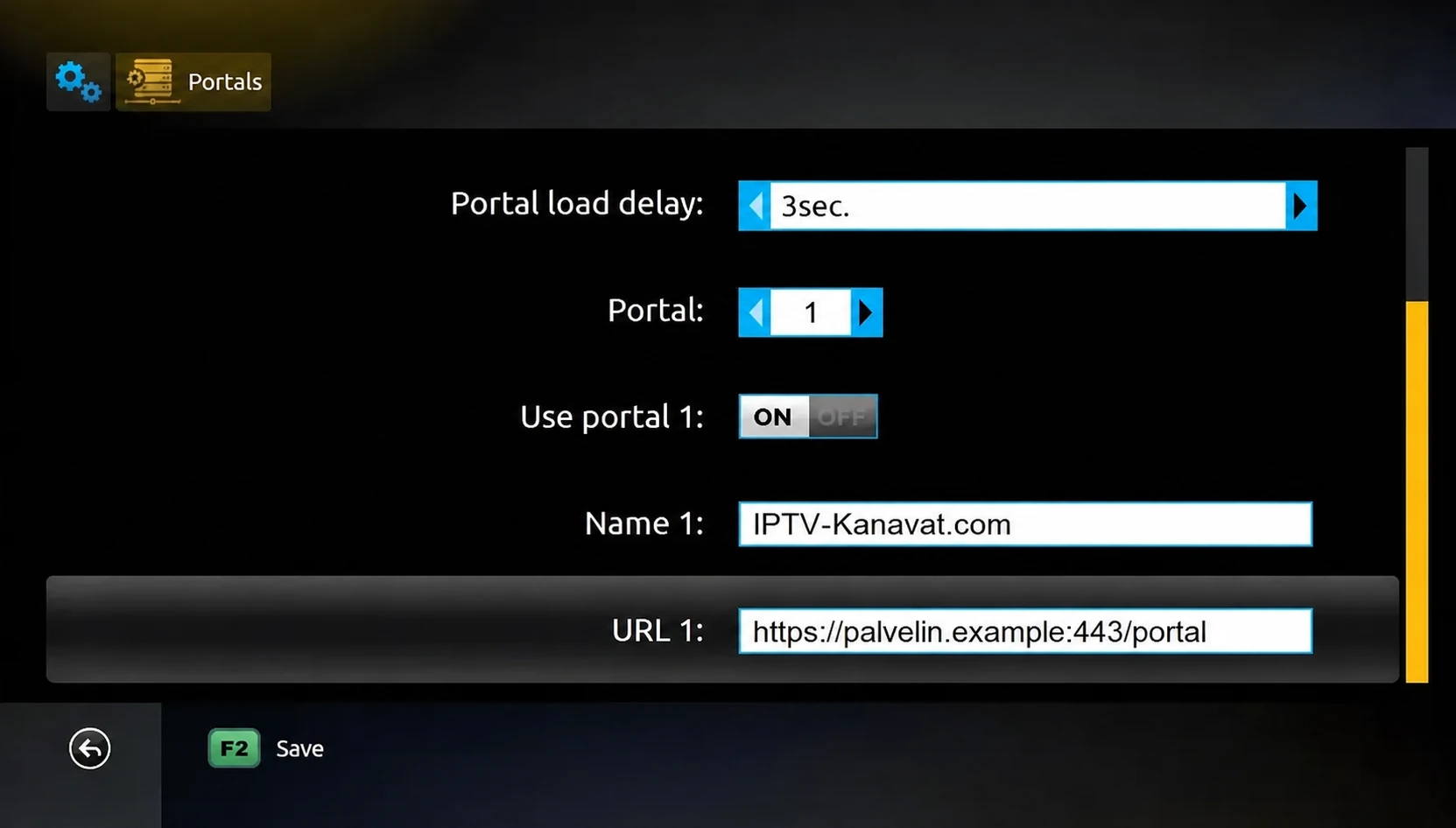 Smart STB vaihe 4: IPTV-Kanavat.com ja turvallinen portal URL